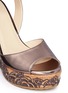 Detail View - Click To Enlarge - JIMMY CHOO - 'Philo' mirror leather cork wedge sandals