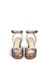 Figure View - Click To Enlarge - JIMMY CHOO - 'Philo' mirror leather cork wedge sandals