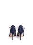Back View - Click To Enlarge - JIMMY CHOO - Lusion' caged leather combo d'Orsay pumps
