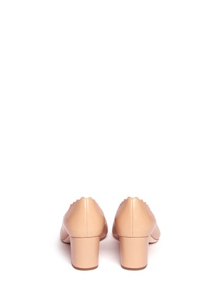 Back View - Click To Enlarge - CHLOÉ - Scalloped edge leather pumps