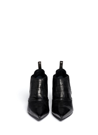 Figure View - Click To Enlarge - MC Q - Liv croc-embossed leather Chelsea boots