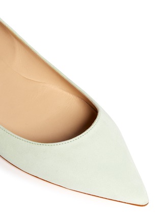 Detail View - Click To Enlarge - JIMMY CHOO - 'Alina' suede point toe skimmer flats