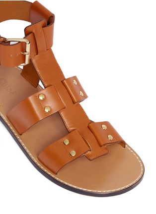 Detail View - Click To Enlarge - CHLOÉ - Gladiator flat leather sandals