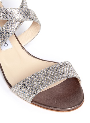 Detail View - Click To Enlarge - JIMMY CHOO - 'Chiara' glitter wedge sandals