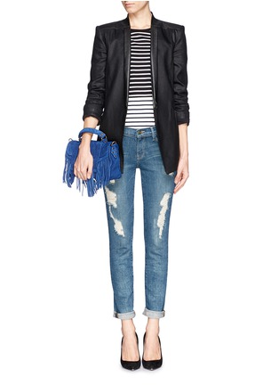Figure View - Click To Enlarge - FRAME - 'Le skinny de Jeanne' distressed jeans