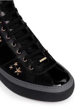 Detail View - Click To Enlarge - JIMMY CHOO - 'Belgravia' star stud nappa leather sneakers