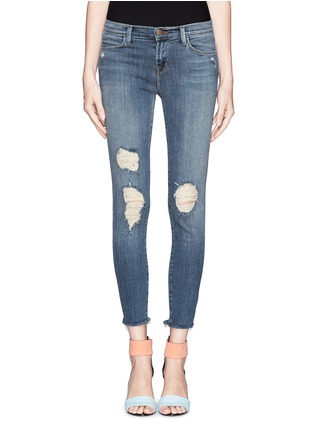 Main View - Click To Enlarge - J BRAND - Cropped rip detail jeans