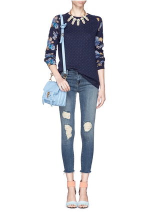 Figure View - Click To Enlarge - J BRAND - Cropped rip detail jeans