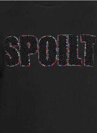 Detail View - Click To Enlarge - MARKUS LUPFER - Spoilt embroidered sweatshirt