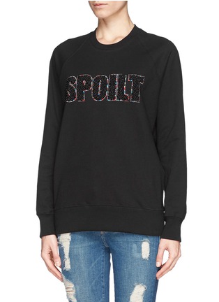 Front View - Click To Enlarge - MARKUS LUPFER - Spoilt embroidered sweatshirt