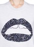 Detail View - Click To Enlarge - MARKUS LUPFER - Sequin smacker lip sweatshirt