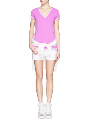Figure View - Click To Enlarge - J BRAND - Rita side zip cut-off shorts