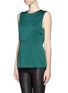 Front View - Click To Enlarge - ACNE STUDIOS - 'Lory' satin peplum top