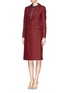 Front View - Click To Enlarge - STELLA JEAN - 'Lisa' chevron wool knit coat 