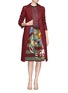 Figure View - Click To Enlarge - STELLA JEAN - 'Lisa' chevron wool knit coat 