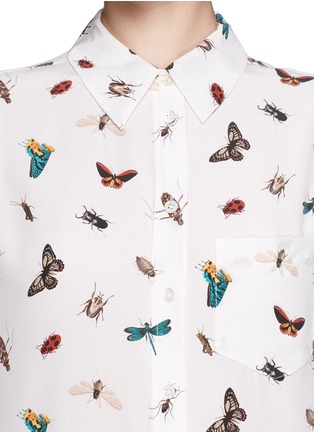 Detail View - Click To Enlarge - EQUIPMENT - 'Reese' insect print silk shirt