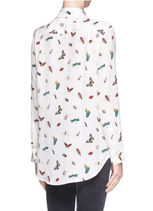 Back View - Click To Enlarge - EQUIPMENT - 'Reese' insect print silk shirt