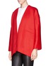 Front View - Click To Enlarge - MS MIN - Wrap front pleat back jacket