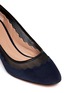 Detail View - Click To Enlarge - CHLOÉ - Scalloped edge mesh panel suede pumps