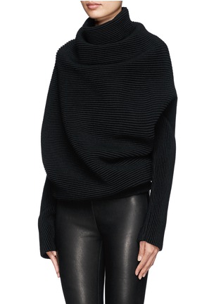 Front View - Click To Enlarge - ACNE STUDIOS - 'Galactic' oversize chunky knit turtleneck sweater