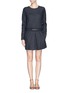 Main View - Click To Enlarge - SEE BY CHLOÉ - Chalk stripe pleat wool blend dress