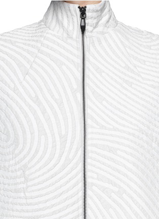 Detail View - Click To Enlarge - OPENING CEREMONY - Fingerprint swirl asymmetric coat 