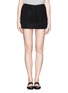 Main View - Click To Enlarge - MS MIN - Structured layer wool-cashmere shorts 