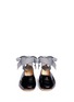 Front View - Click To Enlarge - FABIO RUSCONI - Stripe ankle tie patent leather flats