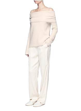 Figure View - Click To Enlarge - THE ROW - Agneta' cashmere off-shoulder sweater