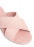 Detail View - Click To Enlarge - MANSUR GAVRIEL - Cross strap suede slide sandals
