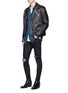 Figure View - Click To Enlarge - AMIRI - 'Thrasher' waxed ripped slim fit jeans