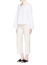 Figure View - Click To Enlarge - THE ROW - 'Maria' cropped silk blend knit pants