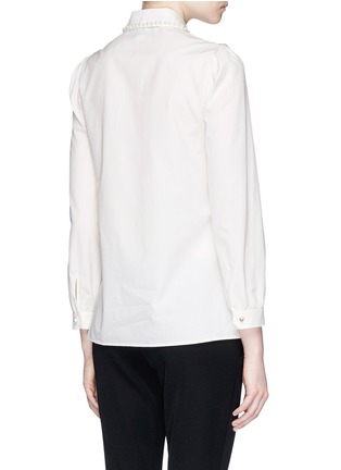Back View - Click To Enlarge - GUCCI - GG pearl pleated bib front shirt