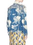 Back View - Click To Enlarge - GUCCI - Mixed stud oversized bleached denim jacket