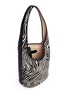  - ELIZABETH AND JAMES - 'Finley Courier' zebra calfhair leather bag