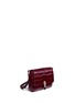 Detail View - Click To Enlarge - ELIZABETH AND JAMES - 'Cynnie' croc embossed flap leather crossbody bag