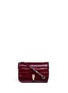 Main View - Click To Enlarge - ELIZABETH AND JAMES - 'Cynnie' croc embossed flap leather crossbody bag