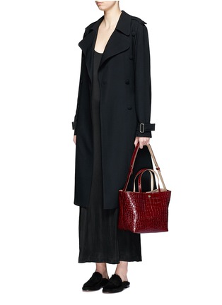 Figure View - Click To Enlarge - ELIZABETH AND JAMES - 'Eloise' croc embossed leather tote