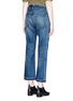Back View - Click To Enlarge - RAG & BONE - 'Marilyn' letout cuff patch cropped jeans