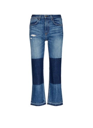Main View - Click To Enlarge - RAG & BONE - 'Marilyn' letout cuff patch cropped jeans