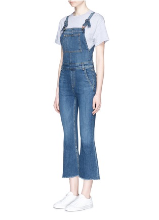 Front View - Click To Enlarge - RAG & BONE - Cropped flared denim overalls