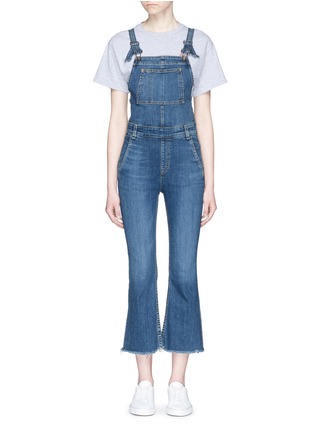 Main View - Click To Enlarge - RAG & BONE - Cropped flared denim overalls