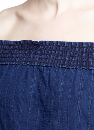 Detail View - Click To Enlarge - RAG & BONE - 'Drew' stripe dobby off-shoulder top