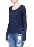 Front View - Click To Enlarge - RAG & BONE - 'Mia' drape open back jersey top
