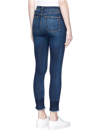 Back View - Click To Enlarge - RAG & BONE - 'Capri' letout cuff cropped skinny jeans