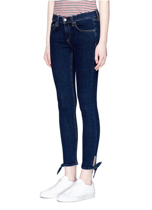 Front View - Click To Enlarge - RAG & BONE - 'Stevie' tie cuff cropped skinny jeans
