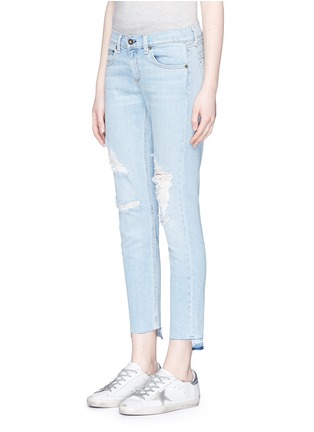 Front View - Click To Enlarge - RAG & BONE - 'Dre Capri' distressed cropped skinny jeans