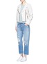 Figure View - Click To Enlarge - RAG & BONE - 'Repair' cutout pocket Pima cotton T-shirt