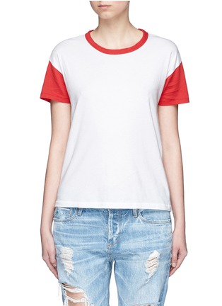 Main View - Click To Enlarge - RAG & BONE - Colourblock Pima cotton T-shirt