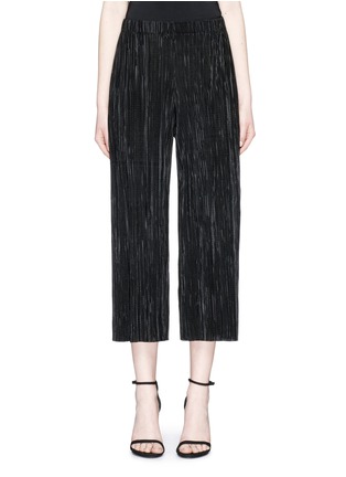 Main View - Click To Enlarge - ALICE & OLIVIA - 'Elba' cropped plissé pleated pants